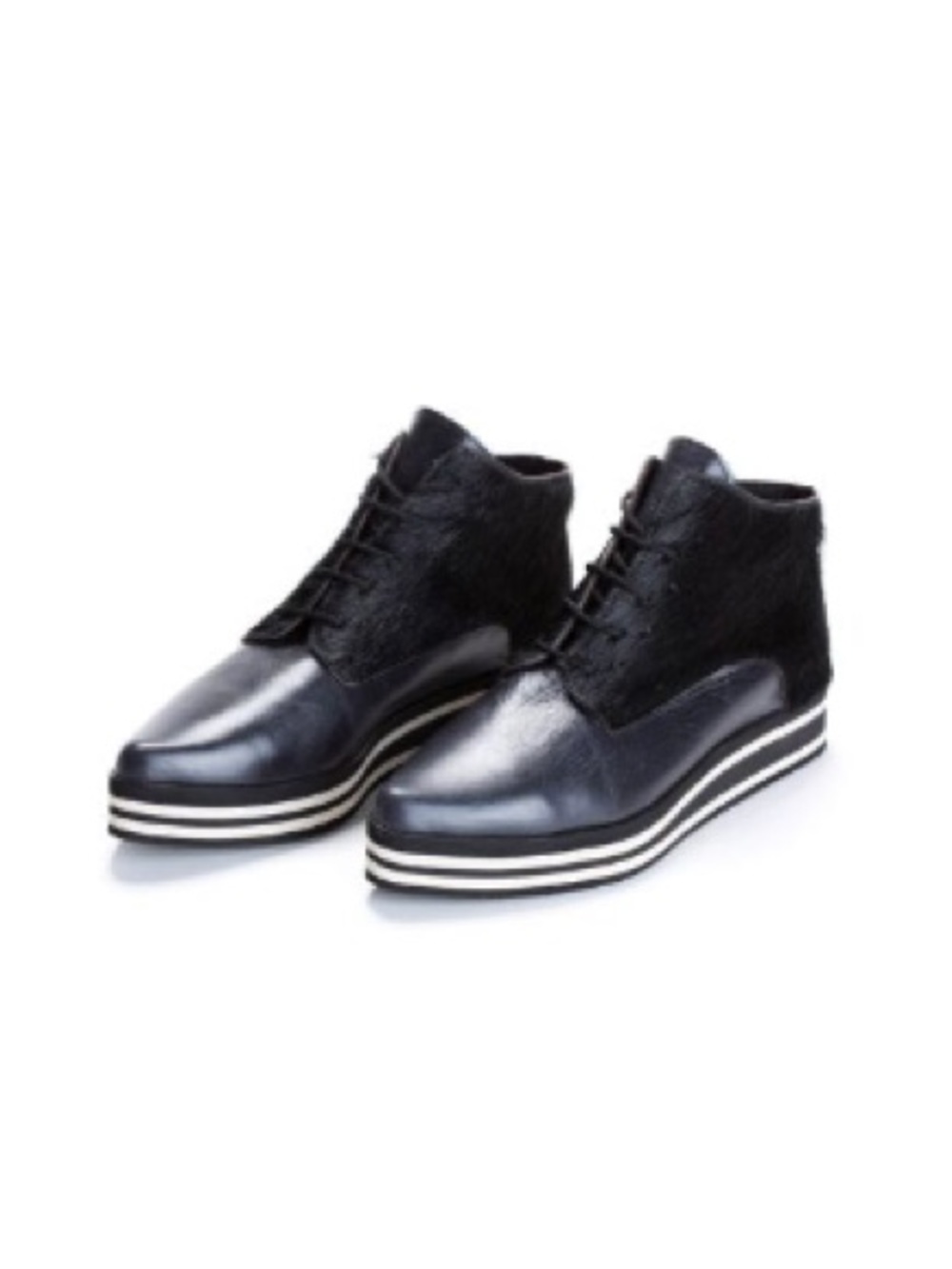 Imelda Leather Platform Ankle Lace Up Booties Size 38 EU 7.5 US
